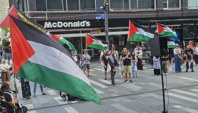 "From the river to the sea, Palestine will be free"