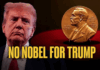 A media headline last October when US President Donald Trump missed out on his coveted Nobel Peace Prize