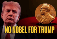 A media headline last October when US President Donald Trump missed out on his coveted Nobel Peace Prize