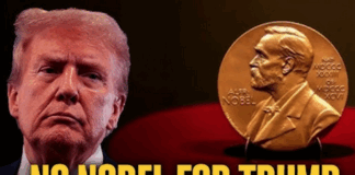 A media headline last October when US President Donald Trump missed out on his coveted Nobel Peace Prize