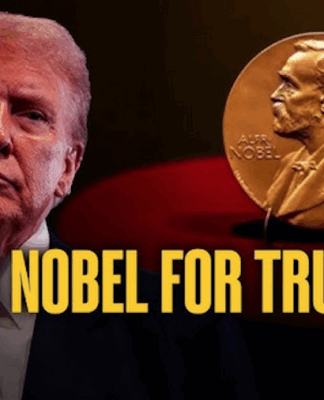 A media headline last October when US President Donald Trump missed out on his coveted Nobel Peace Prize