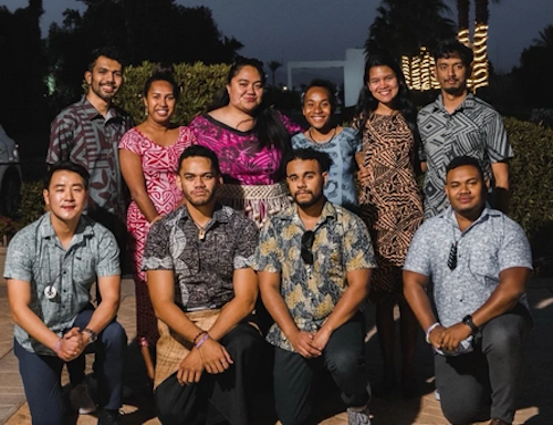 Members of the Pacific Islands Students Fighting Climate Change movement