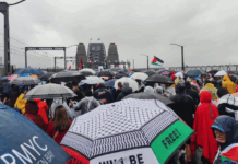 The Sydney Harbour Bridge "March for Humanity" on 3 August 2025