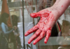 The "Blood on your hands" protest at the US Consulate