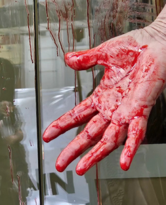 The "Blood on your hands" protest at the US Consulate