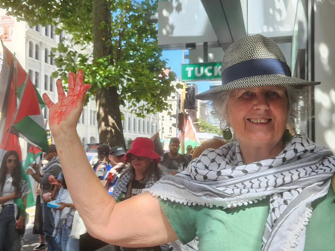 Extension Rebellion speaker Caryl Cowan