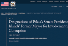 The designations render the two Micronesian politicians and their immediate family members ineligible for entry into the US