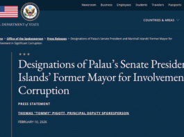 The designations render the two Micronesian politicians and their immediate family members ineligible for entry into the US