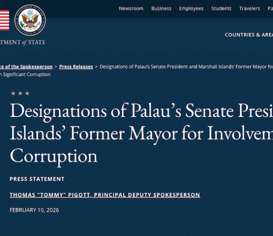 The designations render the two Micronesian politicians and their immediate family members ineligible for entry into the US