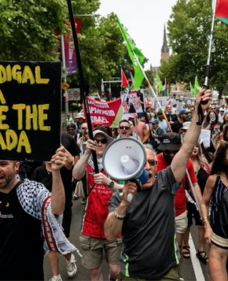 "From Gadigal to Gaza, long live the Intifada"