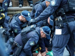 Sydney police violence at the Monday night protest against the Gaza genocide and visit by Israeli President Isaac Herzog
