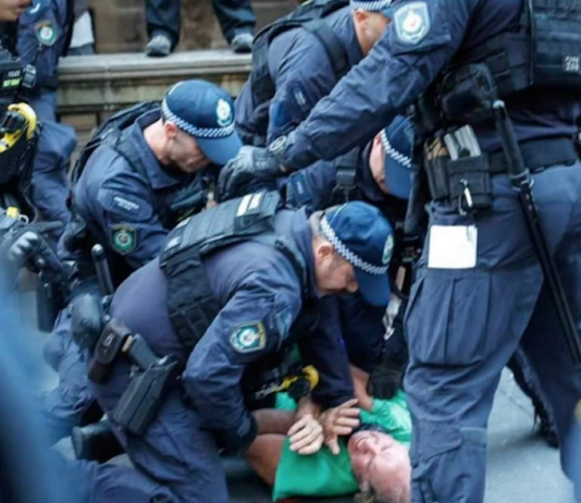 Sydney police violence at the Monday night protest against the Gaza genocide and visit by Israeli President Isaac Herzog