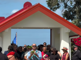 The Ka Lāhui Hawaiʻi delegation participated in a pōwhiri with iwi taketake at Te Tii Waitangi Mārae yesterday