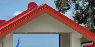 The Ka Lāhui Hawaiʻi delegation participated in a pōwhiri with iwi taketake at Te Tii Waitangi Mārae yesterday