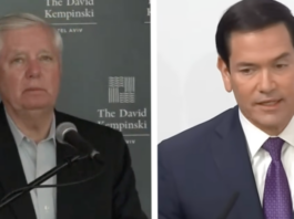 Senator Lindsey Graham (left) and US Secretary of State Marco Rubio