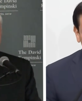 Senator Lindsey Graham (left) and US Secretary of State Marco Rubio