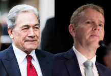 NZ First leader Winston Peters (left) and Labour leader Chris Hipkins