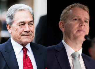 NZ First leader Winston Peters (left) and Labour leader Chris Hipkins
