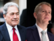 NZ First leader Winston Peters (left) and Labour leader Chris Hipkins