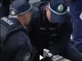 Police brutality at the protest against Israeli President Isaac Herzog in Sydney on February 9