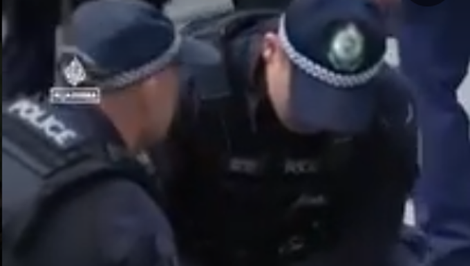 Police brutality at the protest against Israeli President Isaac Herzog in Sydney on February 9
