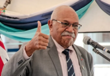 Fiji Prime Minister Sitiveni Rabuka