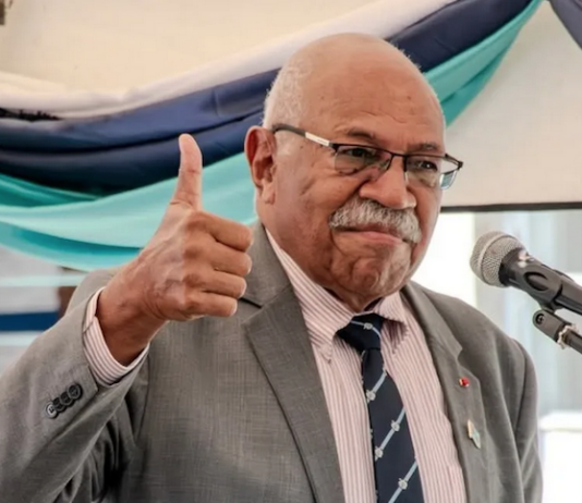 Fiji Prime Minister Sitiveni Rabuka
