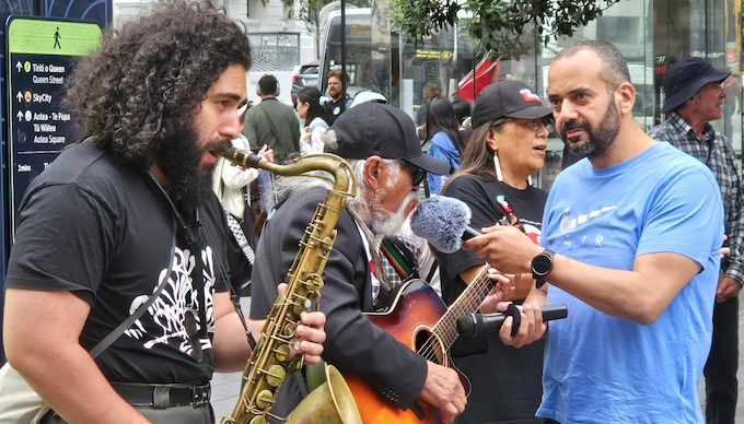Polynesian Panther Tigilau Ness and his mokopuna (saxophone)