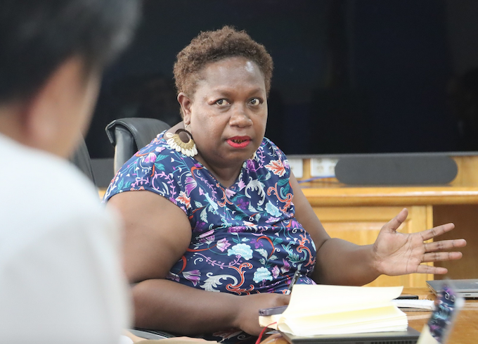 MCPNG's secretary Belinda Kora