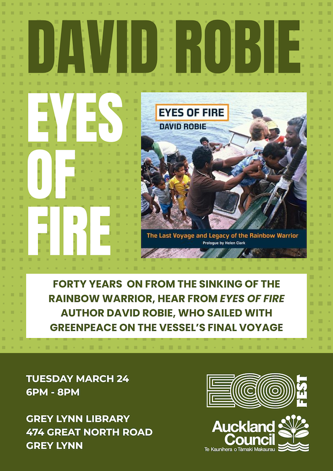 The Grey Lynn Library nuclear justice talk poster