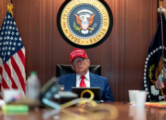 US President Trump holds a meeting in the Situation Room at the White House