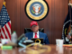 US President Trump holds a meeting in the Situation Room at the White House