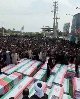 Densely populated parts of Tehran are being pounded by wave after wave of US and Israeli bombs.  Shahid Hamedani School in Tehran was struck on the day of the funerals of he schoolgirls from Minab