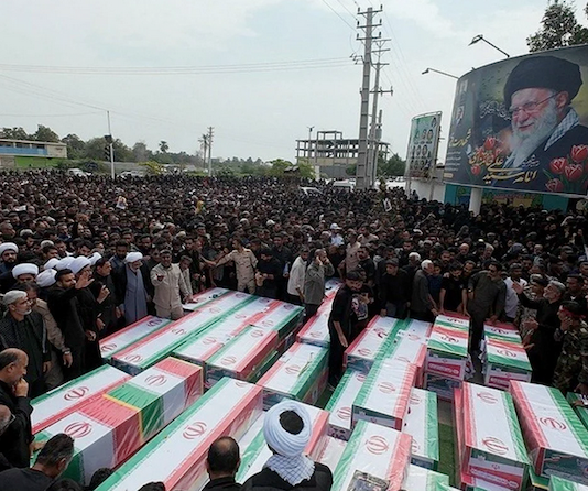 Densely populated parts of Tehran are being pounded by wave after wave of US and Israeli bombs.  Shahid Hamedani School in Tehran was struck on the day of the funerals of he schoolgirls from Minab