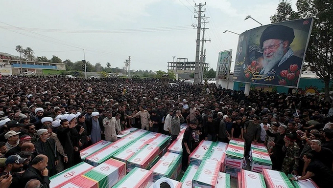 Densely populated parts of Tehran are being pounded by wave after wave of US and Israeli bombs.  Shahid Hamedani School in Tehran was struck on the day of the funerals of he schoolgirls from Minab