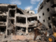 Iranian missile damage in central Israel at an undisclosed location
