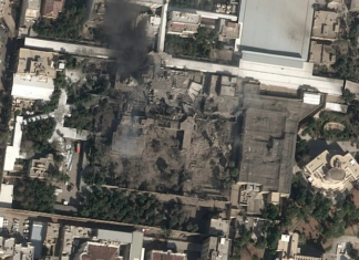 Neither preemptive nor legal, US-Israeli strikes on Iran have blown up international law The first satellite image of the bombing of Ayatollah Ali Khamenei's compound in Tehran on the opening day of the surprise and illegal US-Israeli attack on Iran