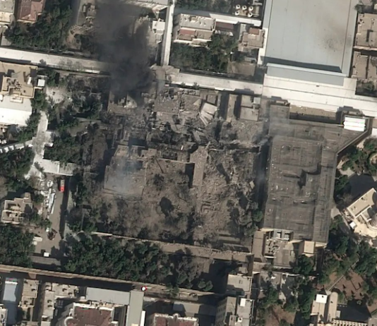 Neither preemptive nor legal, US-Israeli strikes on Iran have blown up international law The first satellite image of the bombing of Ayatollah Ali Khamenei's compound in Tehran on the opening day of the surprise and illegal US-Israeli attack on Iran
