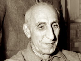 Iranian politician, author, and lawyer Mohammad Mossadegh