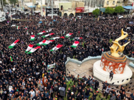 Iranians mourning the death of Ayatollah Ali Khamenei