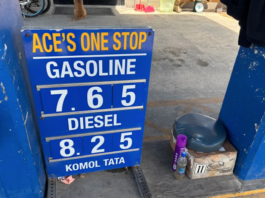 Marshall Islands govt slashes income tax as living costs skyrocket The gas and diesel price sign at Ace's One Stop fuel station in Majuro