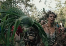 Village resisters against the massive destruction of rainforest as portrayed in the new West Papuan documentary Pesta Babi - Pig Feast