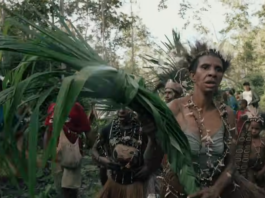 Village resisters against the massive destruction of rainforest as portrayed in the new West Papuan documentary Pesta Babi - Pig Feast