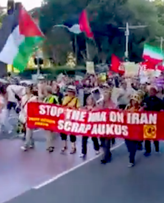A Sydney protest against the US-Israeli war on Iran