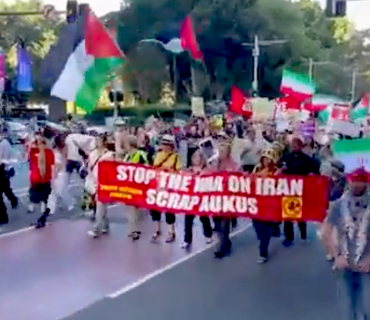 A Sydney protest against the US-Israeli war on Iran