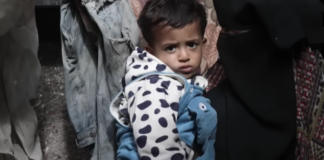 This 18-month-old child’s father, Osama Abu Nassar, was detained near the al-Maghazi refugee camp