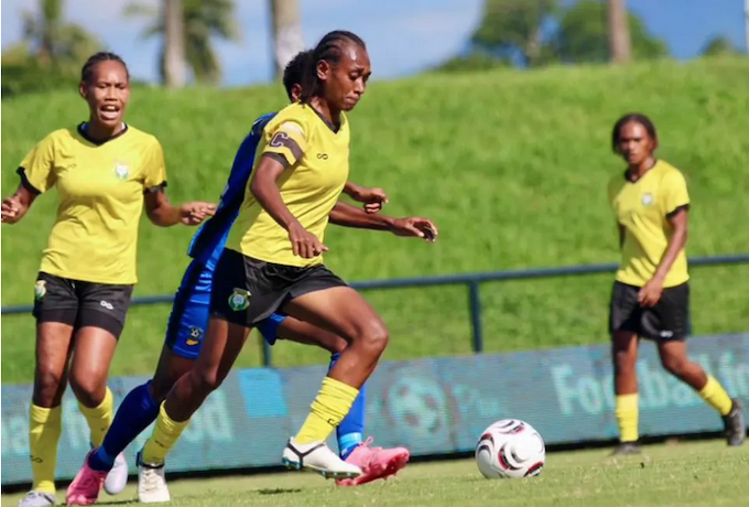 Vanuatu footballers RNZ 680wide Vanuatu national women's football team playing Fiji last week in the FIFA 2027 World Cup Oceania Qualifiers