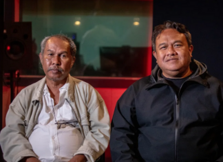 Producer Victor Mambor (left) and director Dandhy Dwi Laksono of Pesta Babi (Pig Feast)