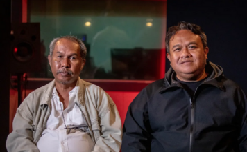 Producer Victor Mambor (left) and director Dandhy Dwi Laksono of Pesta Babi (Pig Feast)