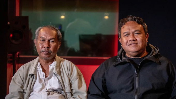 Producer Victor Mambor (left) and director Dandhy Dwi Laksono of Pesta Babi (Pig Feast)